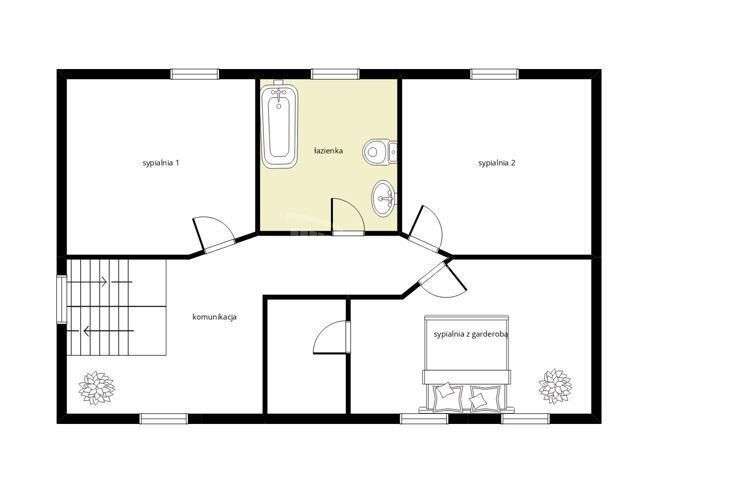 Dom parterowy z zaadaptowanym poddaszem-15