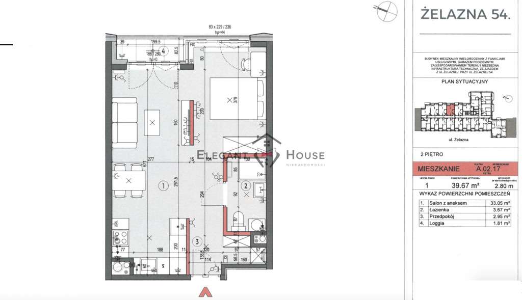 Kawalerka/ 39,67m2/ sprzedaż (cesja)/ Żelazna 54-0