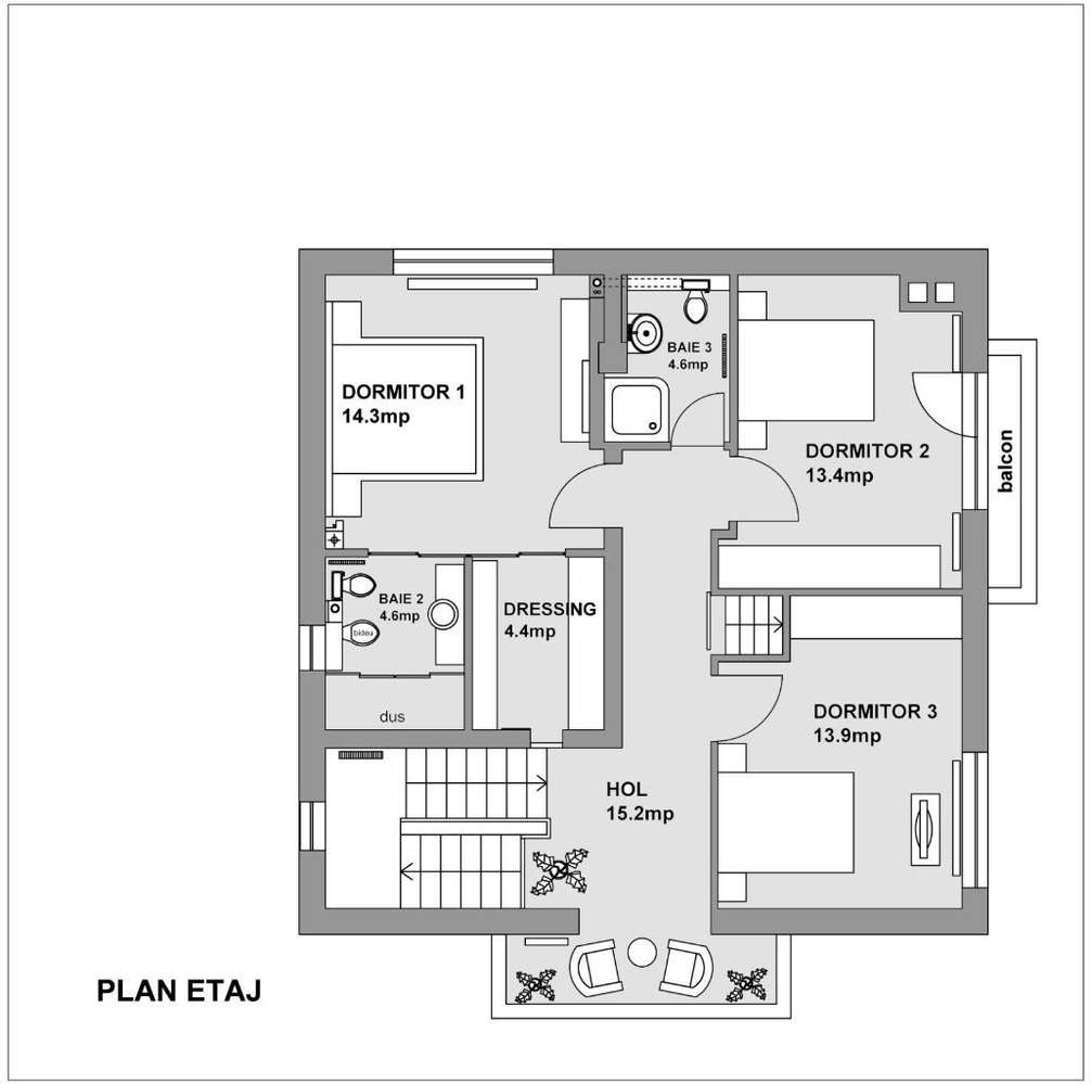 Vanzare vila premium, P+1+M, Tunari, comision 0%-15