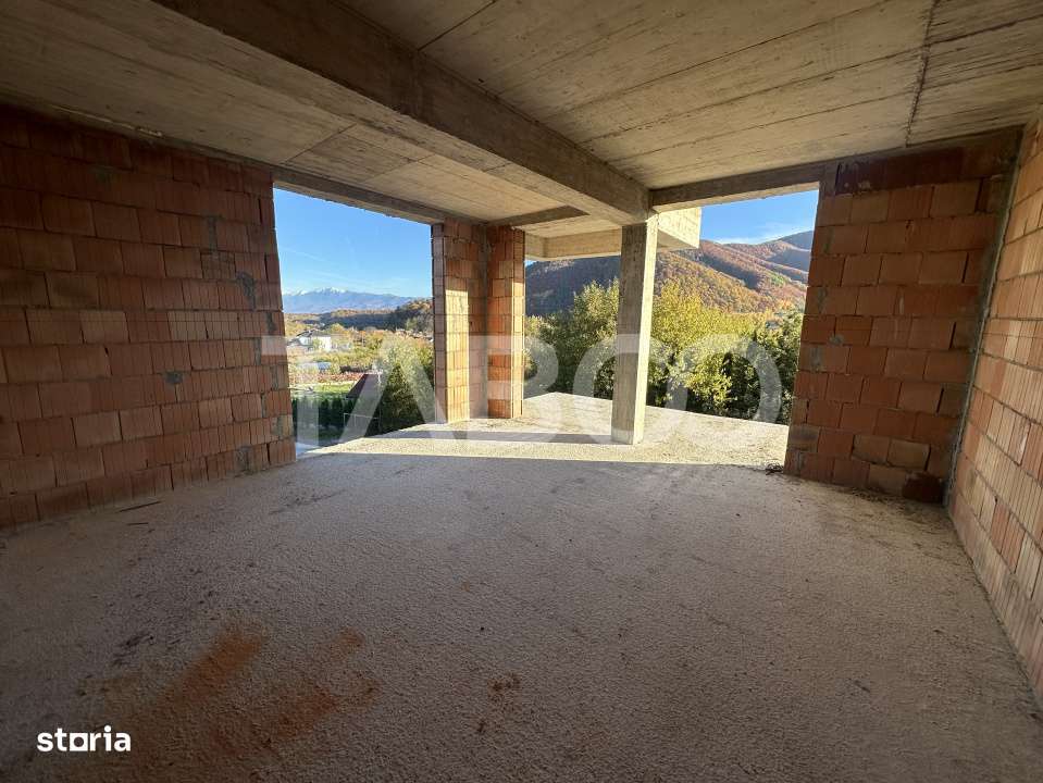 Vila premium Cisnadioara – panorama, piscina infinity, teren 485 mp - Imagine principală: 5/10