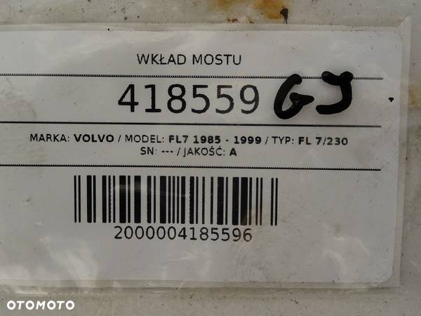 WKŁAD MOSTU VOLVO FL7 1985 - 1999 FL 7/230 - 7