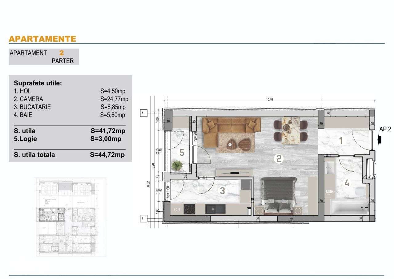 Comision 0! Apartament modern, 43.35 mp, zona Grand Arena, Sector 4 - Imagine principală: 5/24