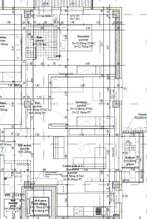 Apartament 3 camere, 68mp, 2 bai, et 2, lift, parcare, priveliste, Bac — fotografia 3