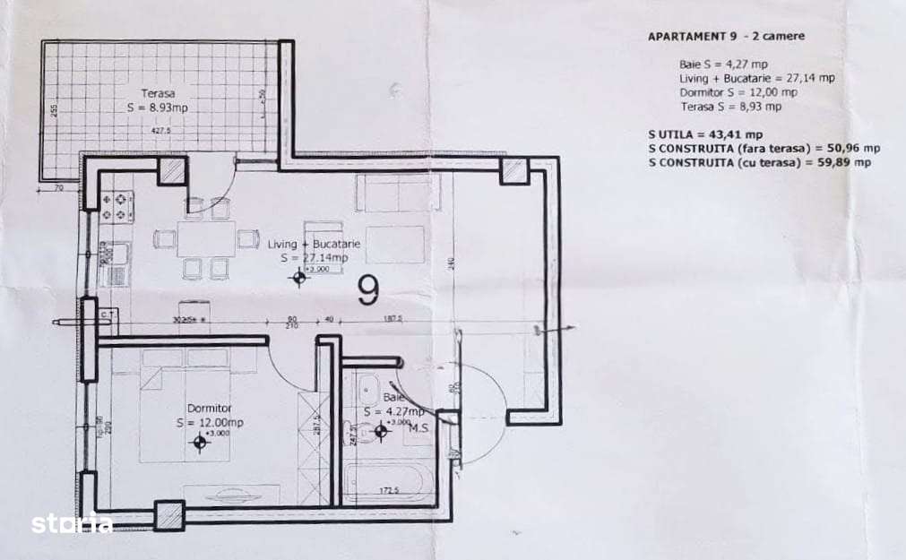 Apartament 2 camere 43mp +9mp terasa | 0 Comision | Otopeni langa Mega - Imagine principală: 5/19