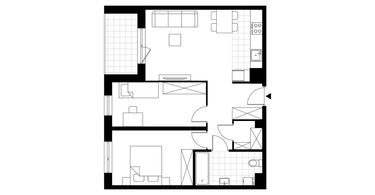 3-pokojowe mieszkanie 59m2 + balkon Bezpośrednio - Pełny obrazek: 3/8
