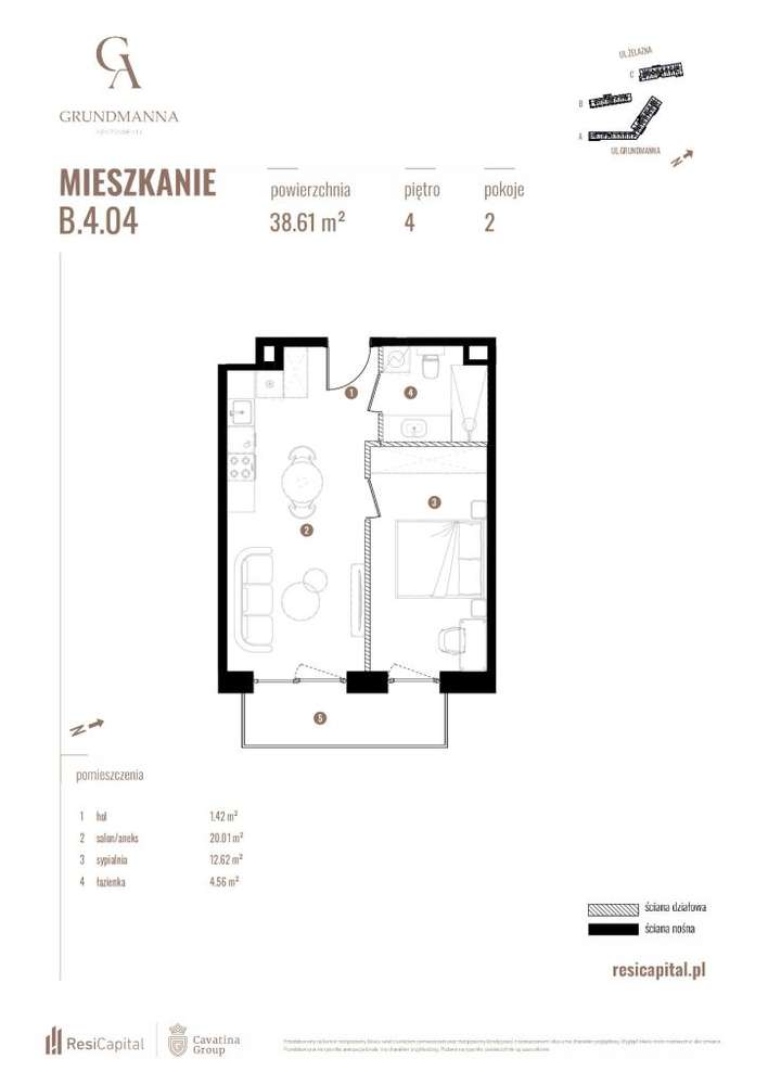 Nowoczesne mieszkanie 2-pokojowe w centrum Katowic-17