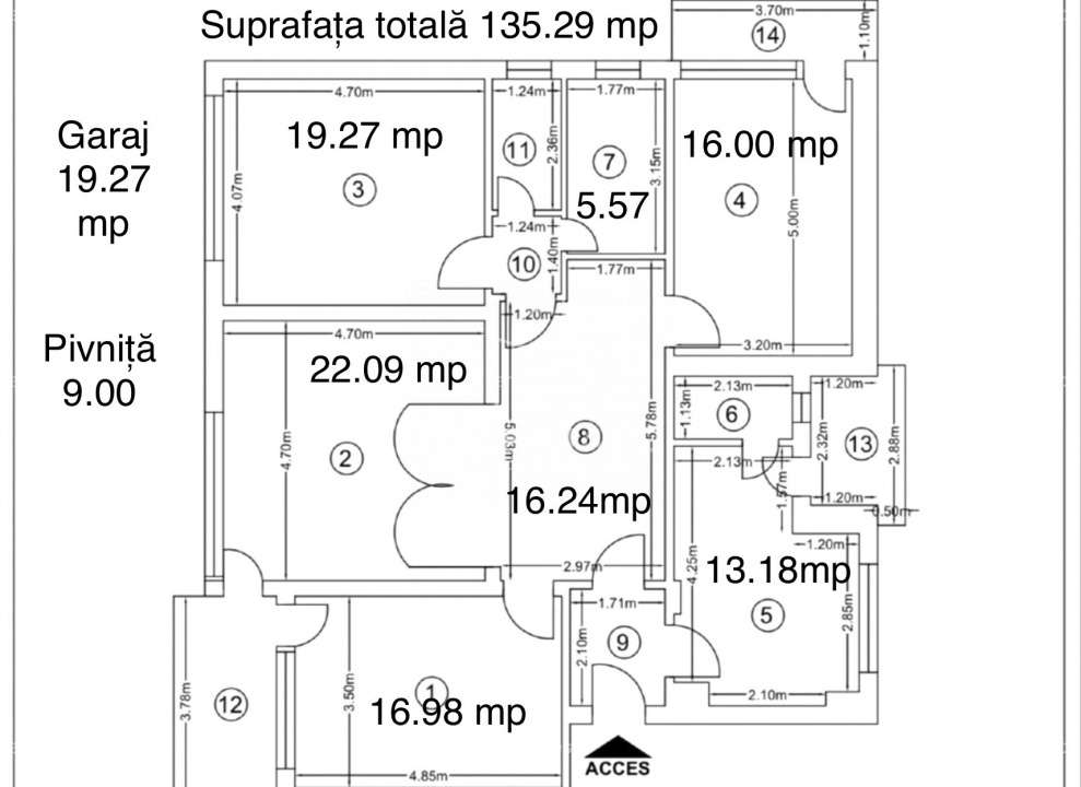 Apartament rar disponibil - 4 camere in Andrei Muresanu–Piata Cipari-1
