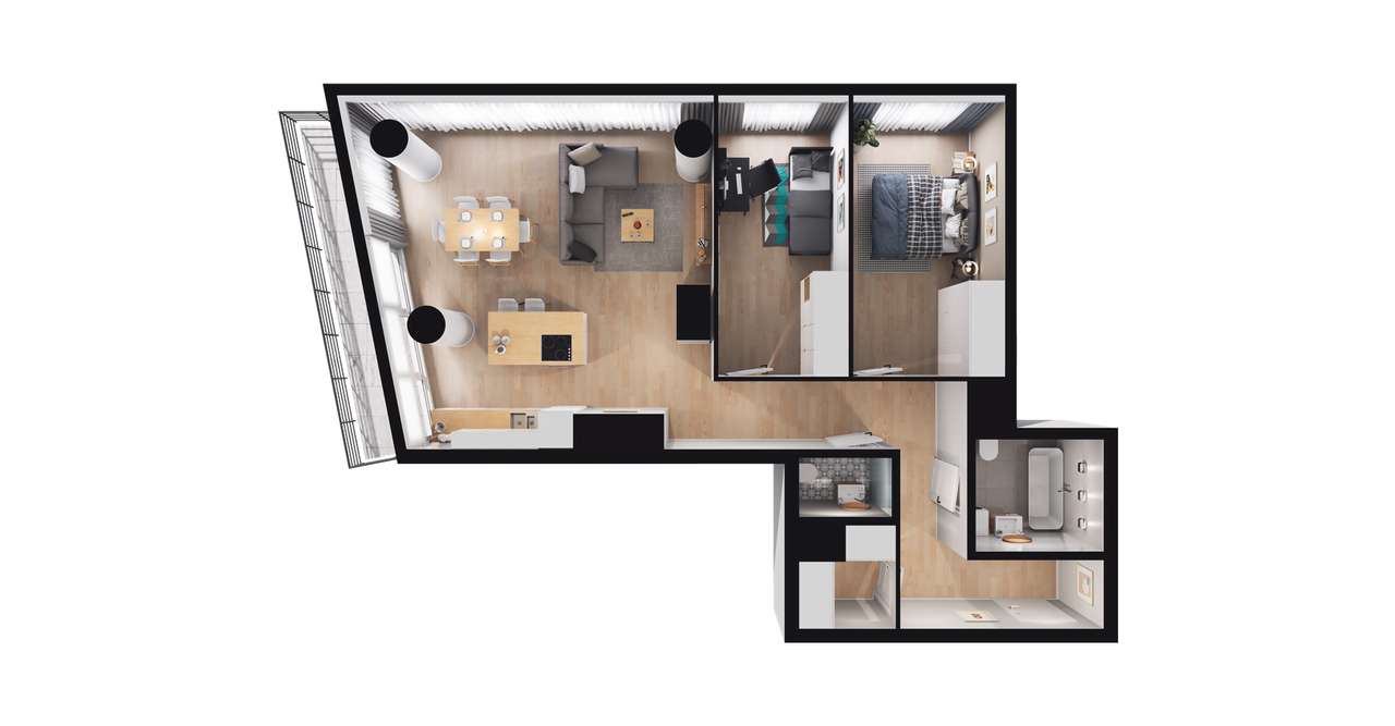 3-pokojowe mieszkanie 86m2 + balkon - Pełny obrazek: 4/10