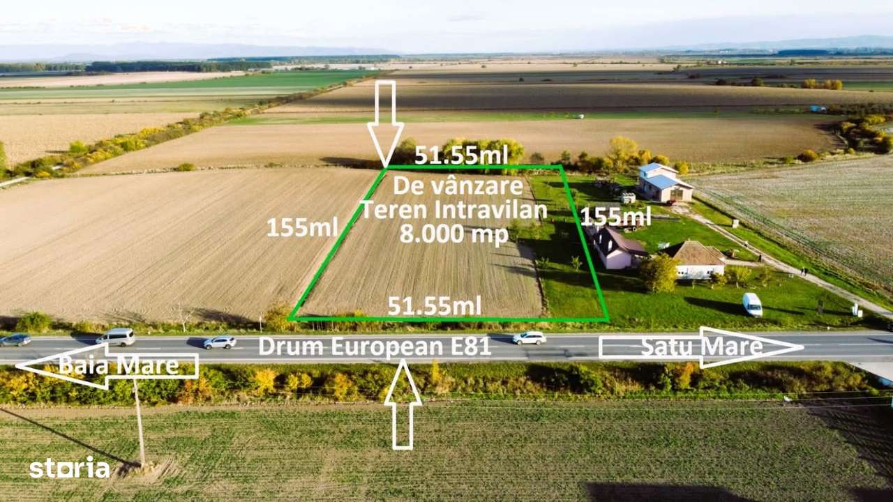 Teren intravilan - 8.000 mp in Botiz | Acces din Drum European-6