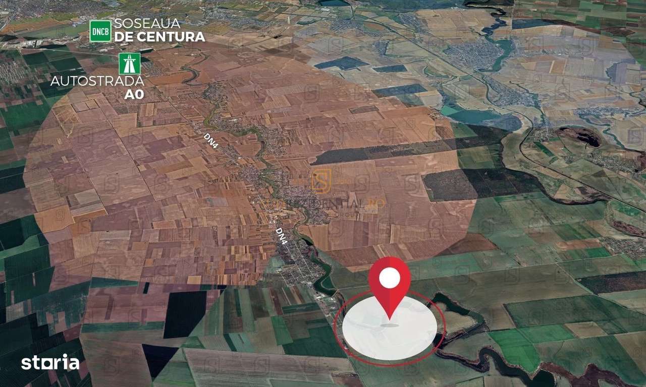 Teren ideal pentru dezvoltare rezidentiala, PUZ aprobat, Frumusani - Imagine principală: 2/7