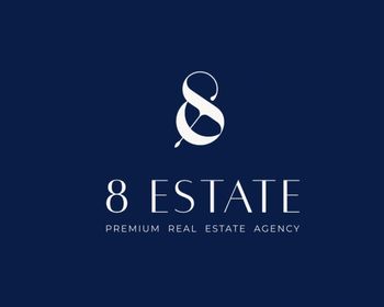 8 ESTATE Premium Real Estate Agency Logo