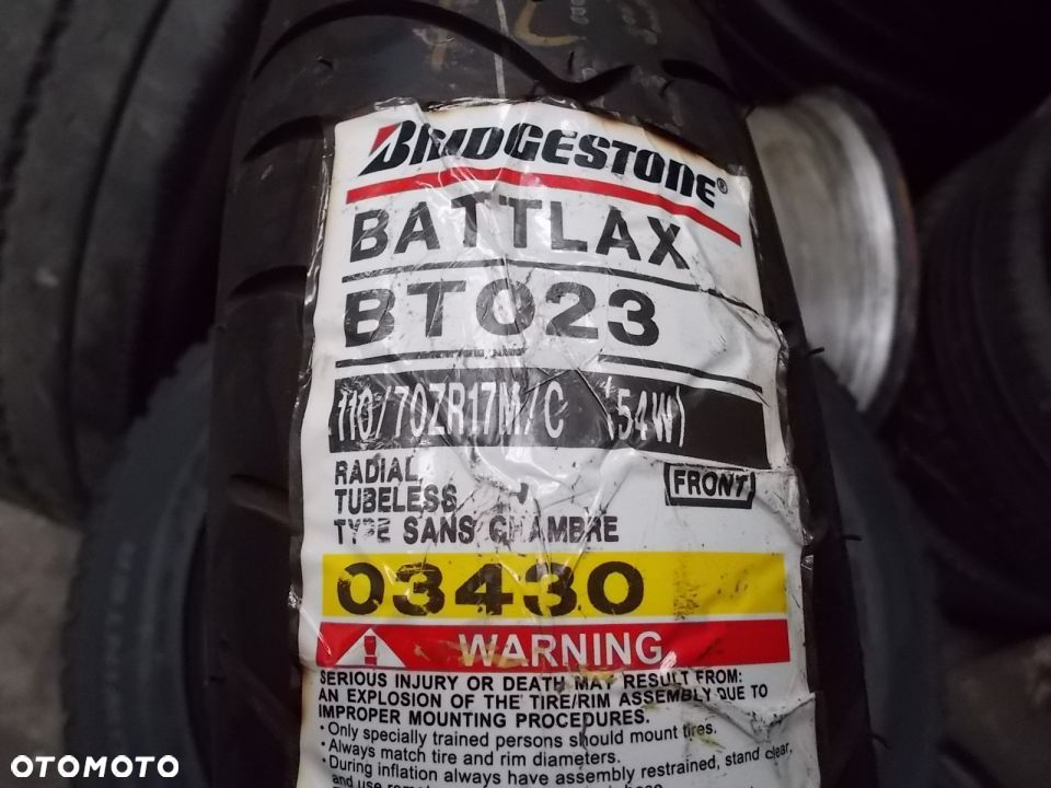 110/70R17 Bridgestone Battlax BT 023F 2009 NOWA - 1