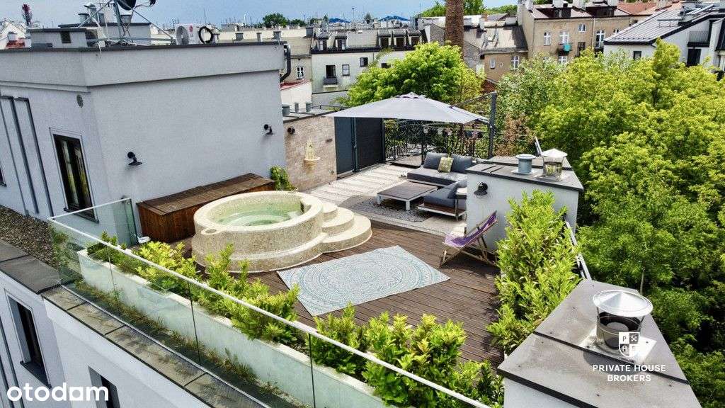 Penthouse z prywatnym tarasem i jacuzzi | Kraków - Pełny obrazek: 5/8