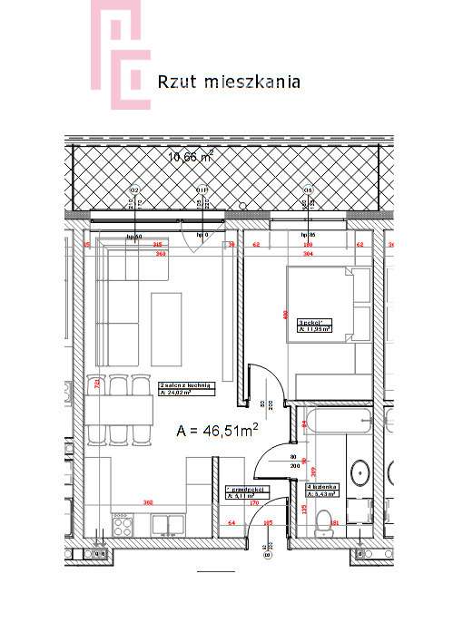 Na sprzedaż apartament 2 pok/garaż/taras/gotowy! - Pełny obrazek: 5/10