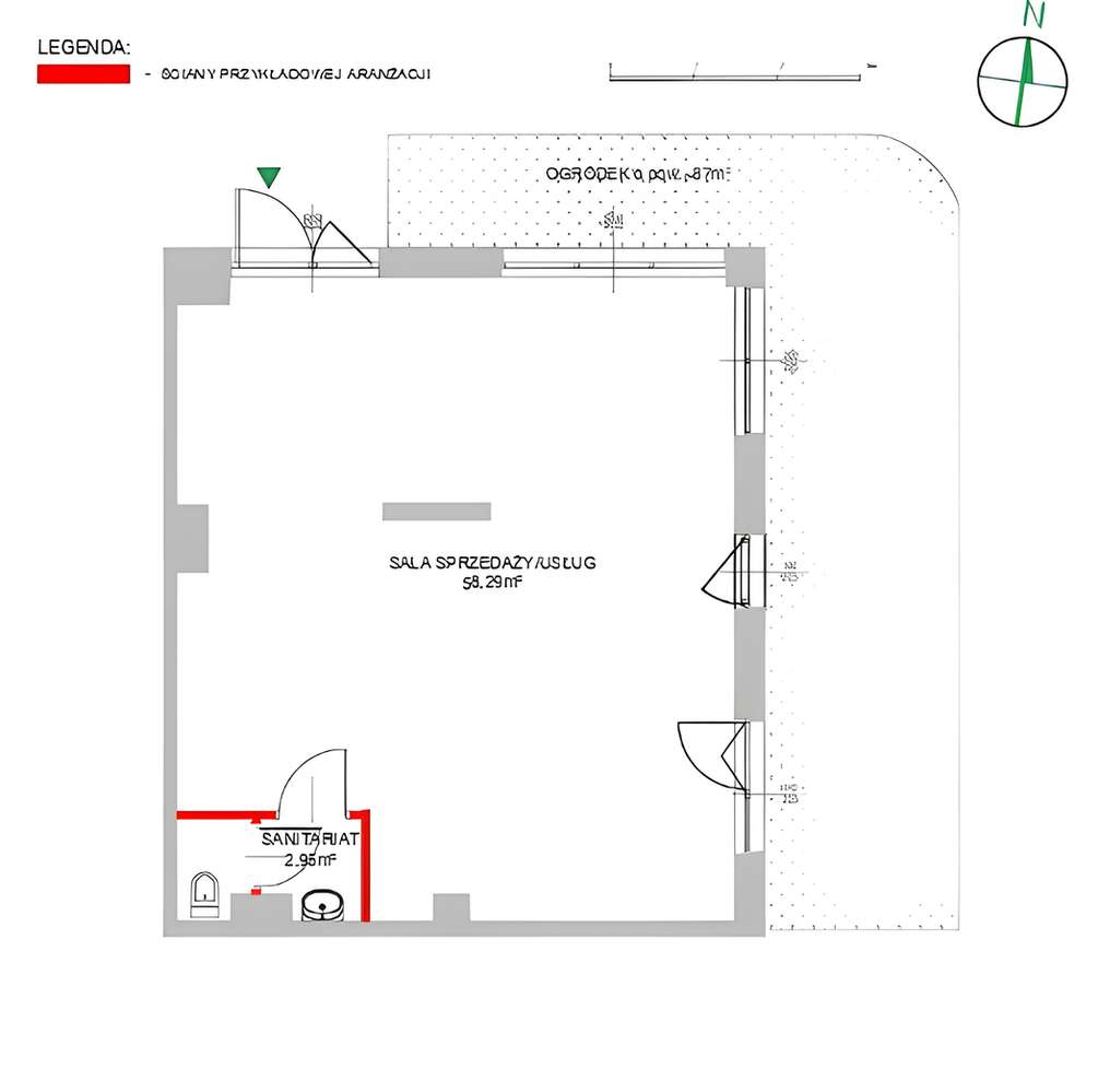 Lokal użytkowy, 61,79 m², Nowa Iwiczna-1