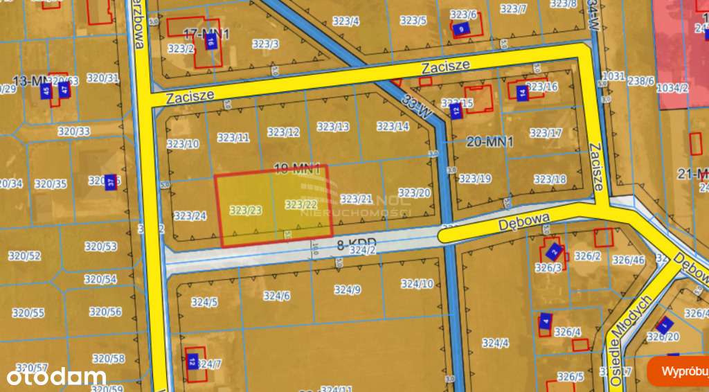 Dobczyn. Urokliwa działka budowlana 1,5 km od PKP. - Pełny obrazek: 2/6