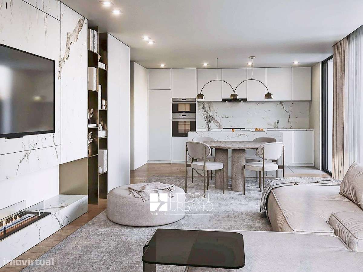 Apartamento T2 com varanda e garagem em Canidelo-11