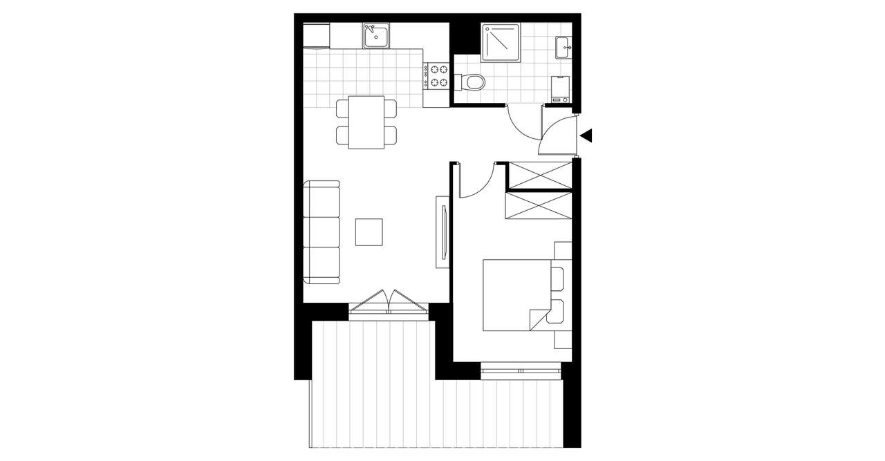 J​N 190 etap I​I | mieszkanie 2-pok. | 1_03 - Pełny obrazek: 4/9