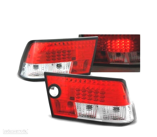 FAROLINS TRASEIROS LED PARA OPEL CALIBRA 90-97 VERMELHO BRANCO - 2