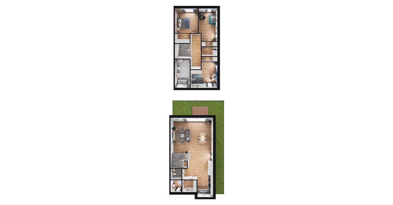 4-pokojowy dom 113m2 + ogródek Bezpośrednio - Pełny obrazek: 2/8