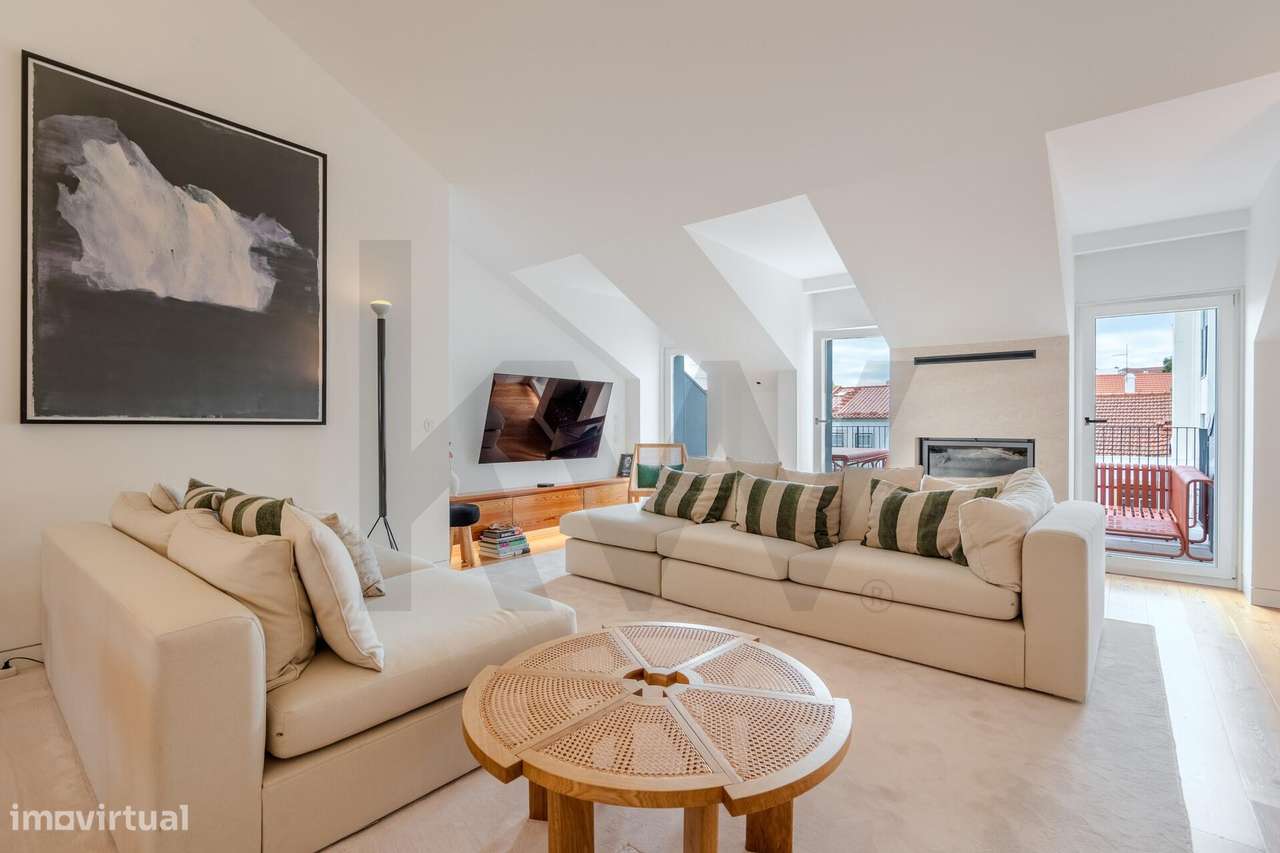 Duplex T3 mobilado e equipado, varandas com vista rio e 2 lugares de g - Grande imagem: 4/52