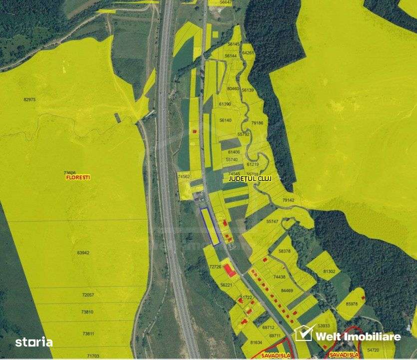 Teren de constructii 3340 mp, front 130 m, spre Savadisla - Imagine principală: 4/4