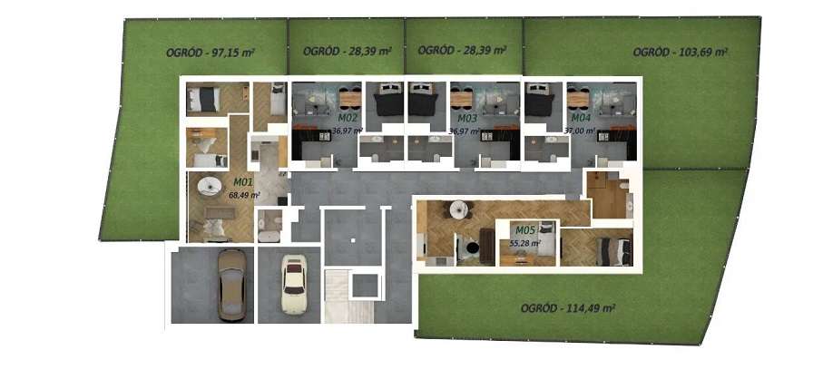 Mieszkanie na parterze z Ogródkiem, dwu pokojowe.-6