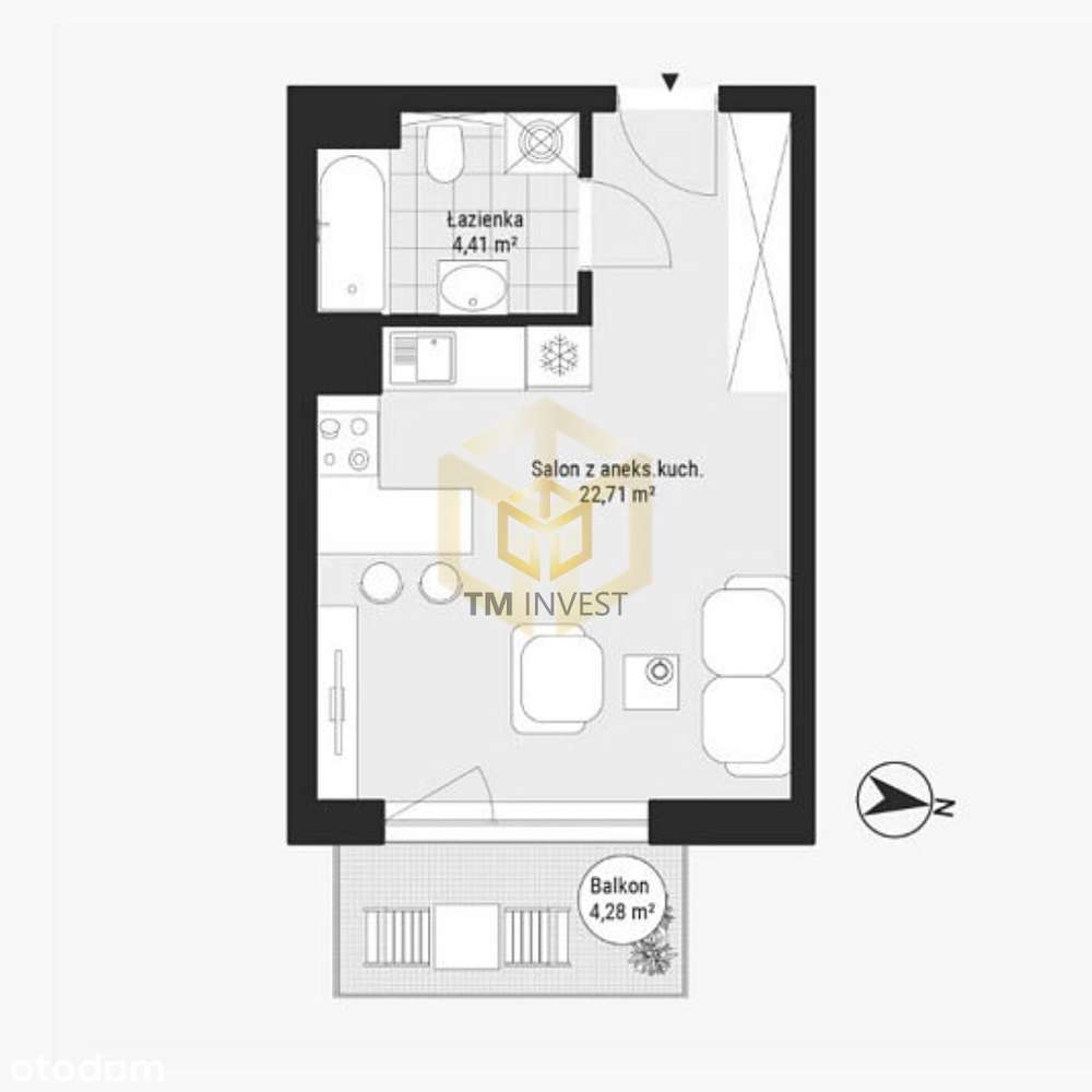 Kawalerka w centrum Bez Prowizji! - Pełny obrazek: 2/4