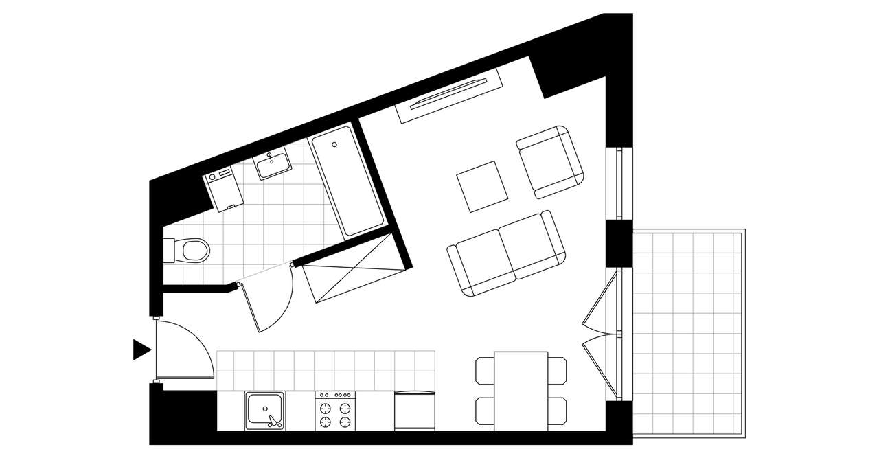 1-pokojowe mieszkanie 29m2 + balkon Bez Prowizji - Pełny obrazek: 3/8