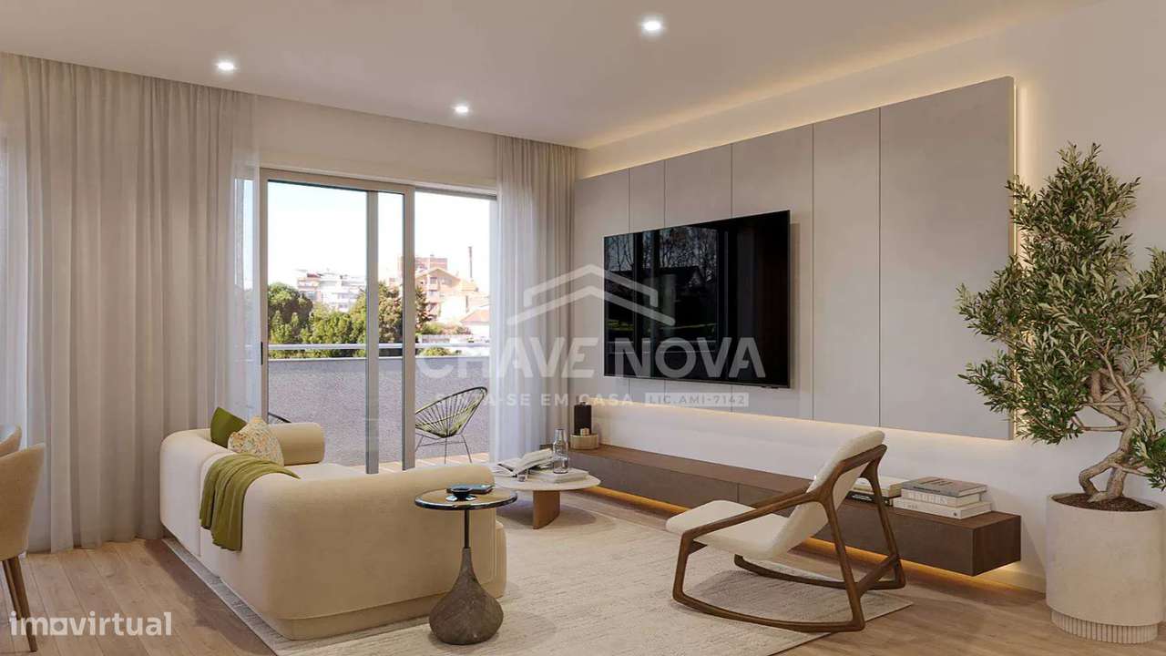 T1 Novo no Edifício Flores | Exposição a Sul e Garagem a 800m do Metro-5