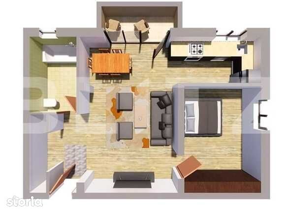 Apartament 2 camere, 52,5mp, semifinisat, zona Cetatii !