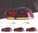 CONJUNTO FAROLINS PARA VOLKSWAGEN VW GOLF 6 R LOOK FULL LED DINÂMICOS VERMELHO - 2