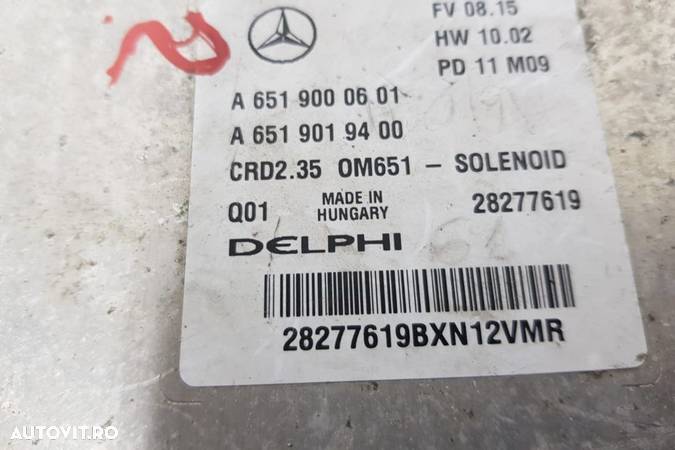 Calculator motor ECU a6519019400 Mercedes Sprinter 2.2 2010-2016 Euro 5 - 3