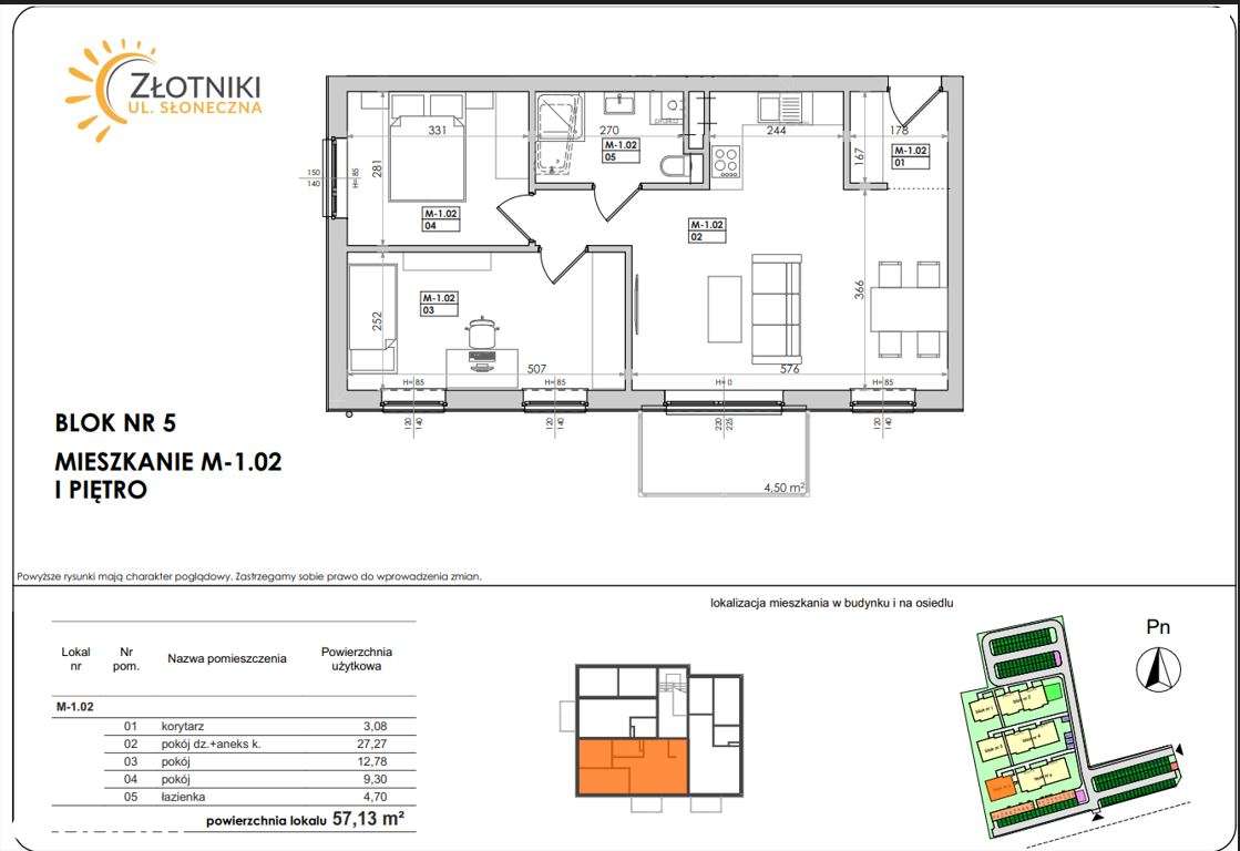 Gotowe|57.13m2 |1 Piętro|3 pokoje PŁD-ZACH| PCC 0% | - Pełny obrazek: 4/12