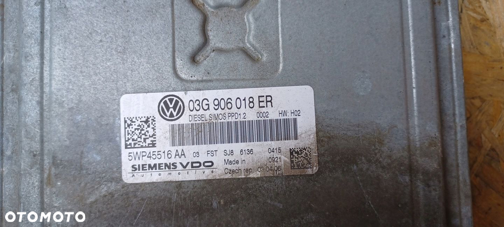 STEROWNIK VW PASSAT 2.0TDI 5WP45516AA 03G906018ER - 2