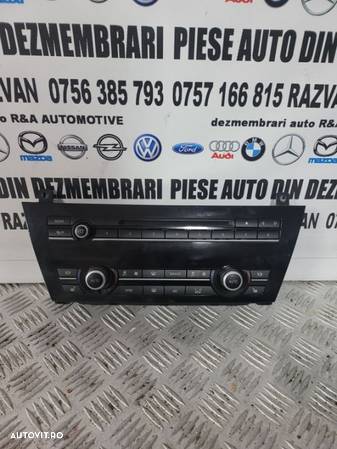 Modul Panou Interfata Comenzi Clima Radio CD Bmw F10 F11 F06 F12 F13 F01 Cu Incalzire In Scaune - 1