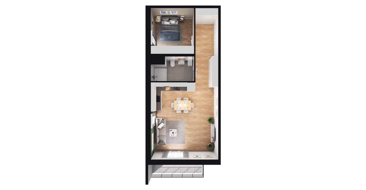 Osiedle Kaskada | mieszkanie 2-pok. | A6 - Pełny obrazek: 3/9