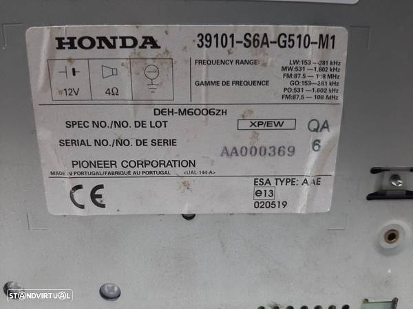 Auto Radio Honda Civic Vii Hatchback (Eu, Ep, Ev) - 4