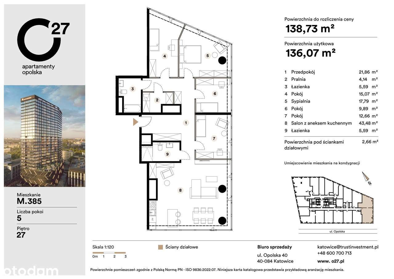 5-pokojowe mieszkanie 136m2 Bez Pośredników - Pełny obrazek: 2/10