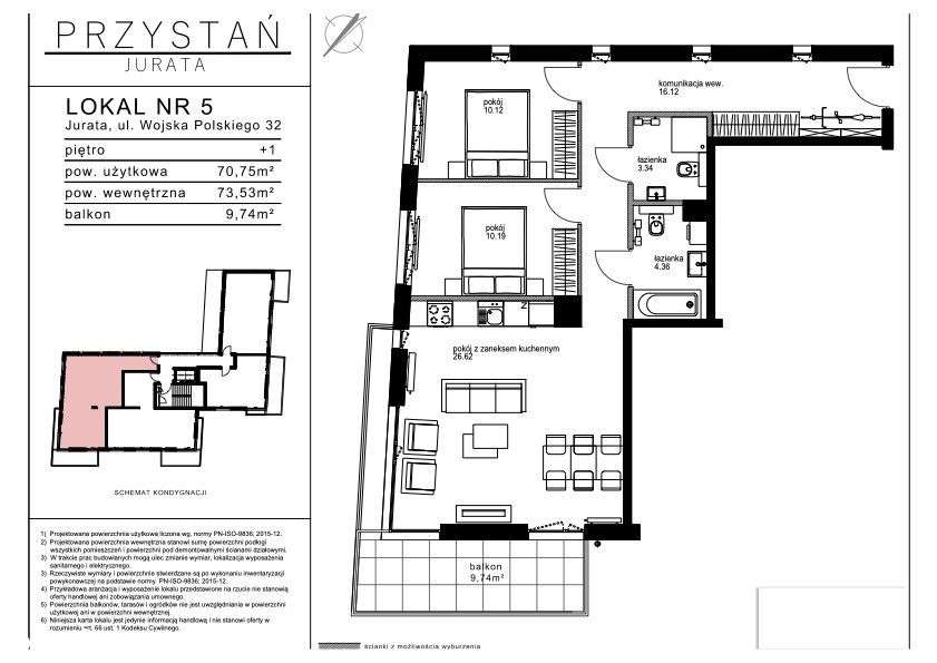 3 pokojowy apartament inwestycyjny w sercu Juraty-18