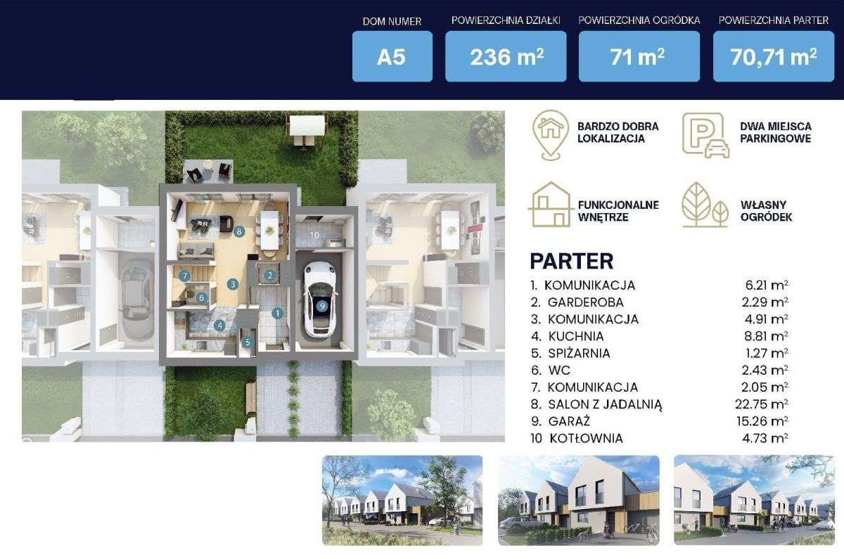 Dom w stanie deweloperskim | Garaż + Ogród - Pełny obrazek: 5/6