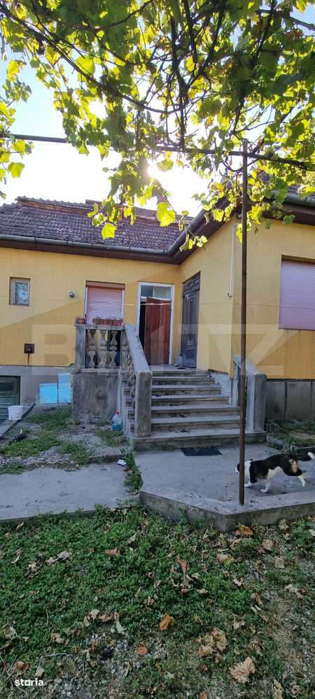 Casa cu doua corpuri,curte si gradina
