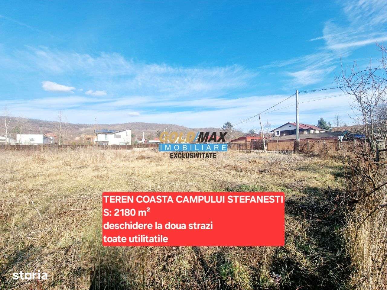 Teren Stefanesti stradal Coasta Campului | Deschidere 2 strazi | - Imagine principală: 1/4