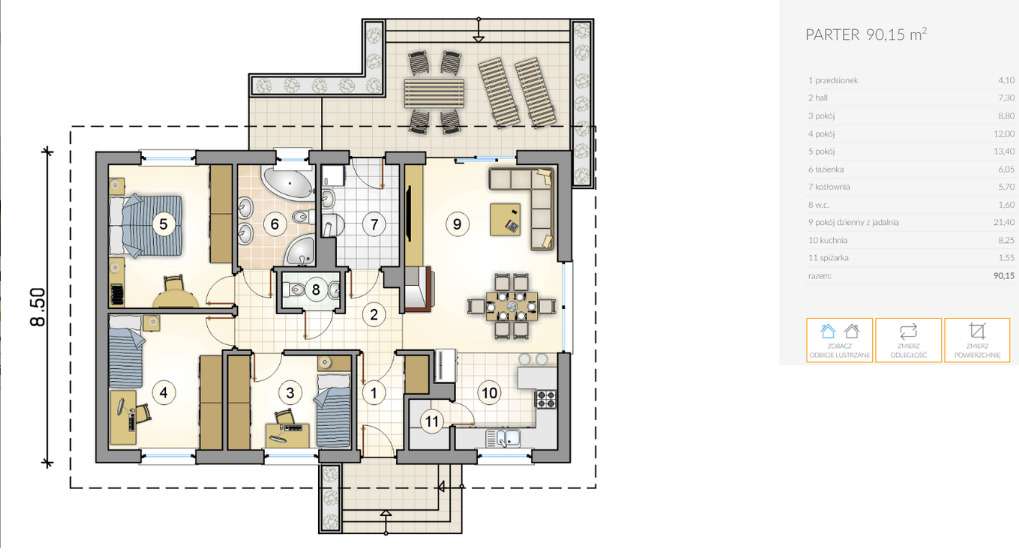 Cisza i przestrzeń – dom 90,15m² w Chrośnicy-9