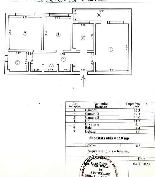 Apartament 3 camere decomandat- zona centru-6