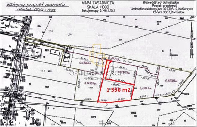 Domasław/Wrocław/Super Działka Budowlan 1556