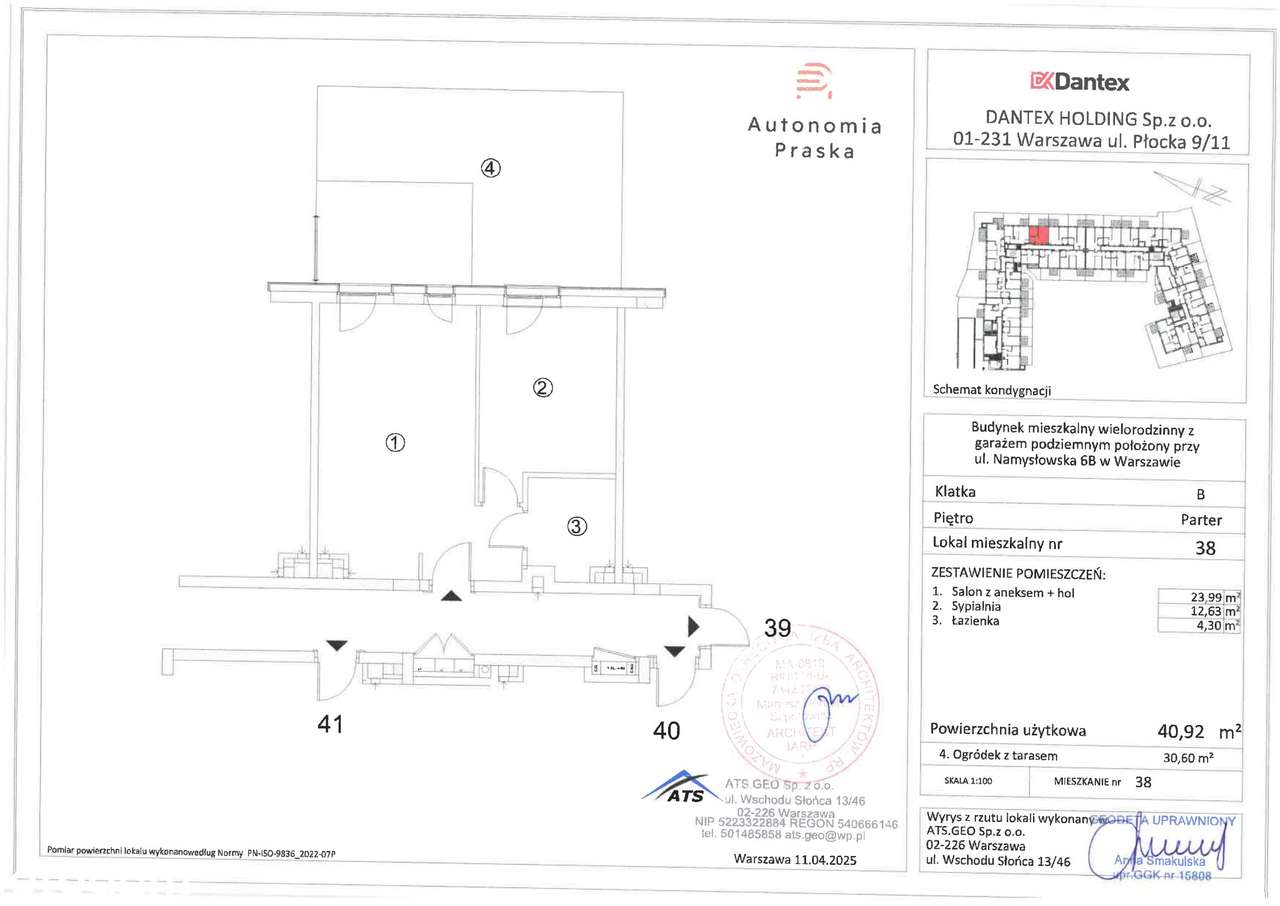 2-pokojowe mieszkanie 40 m² + ogródek - Ansicht 2