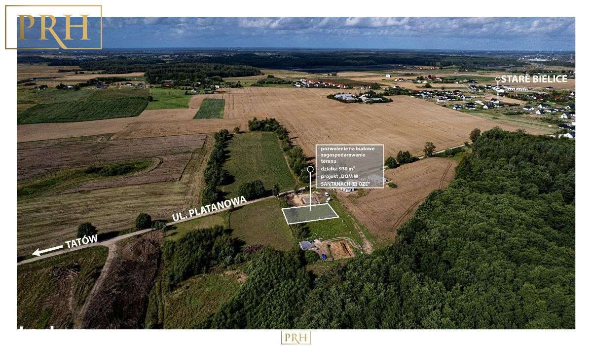 Na sprzedaż - działka budowlana 930 m2 - Stare Bie-1