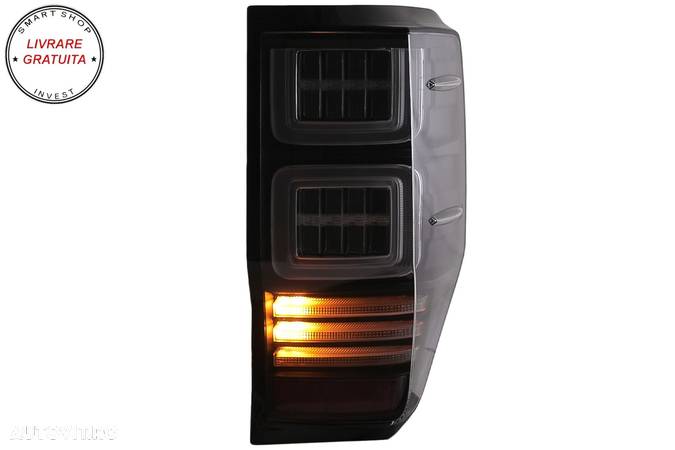 Stopuri LED Ford Ranger (2012-2018) Geam Fumuriu cu Semnal Dinamic- livrare gratuita - 11