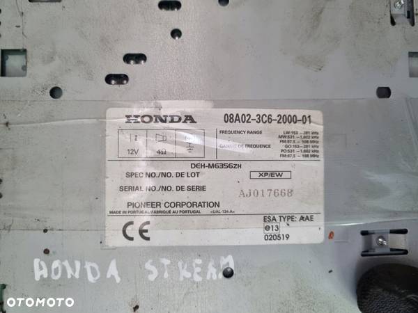 HONDA STREAM 04-07 RADIO RADIOODTWARZACZ - 3